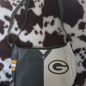 NFL Green Bay Packers Gren and White Hobo Bag